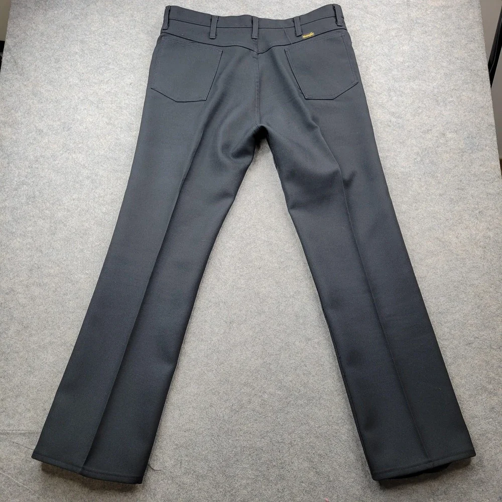 Wrangler Pants Men 38x32 Dress Workwear Straight Trouser USA‎ Made Pocket Flat